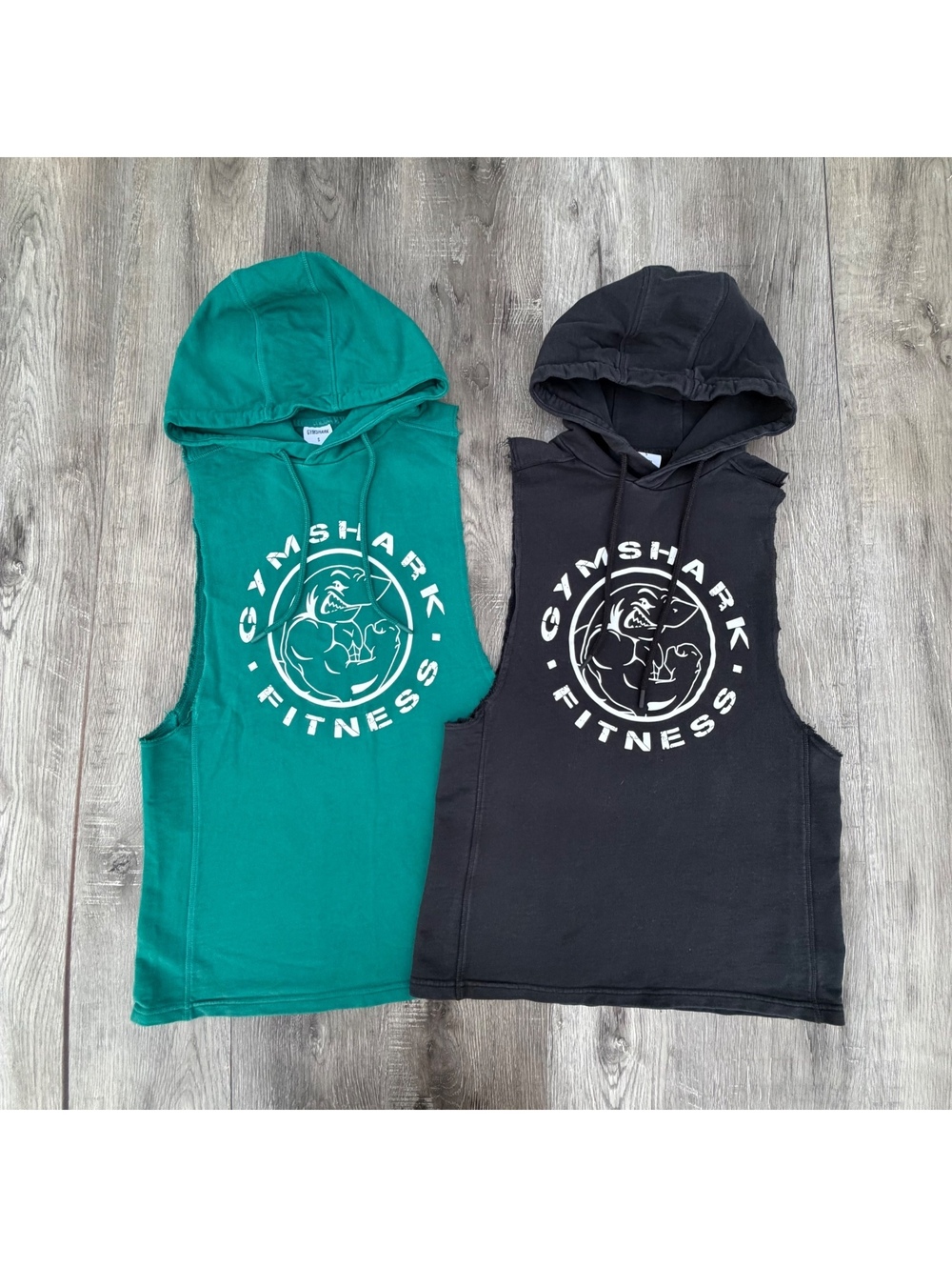 Gymshark Men’s LEGACY DROP ARM HOODIES Bundle green and black size S